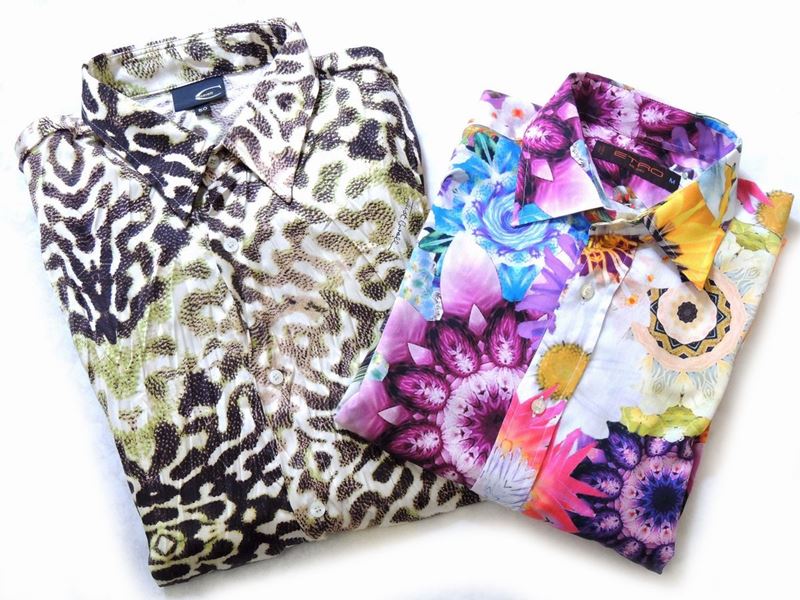 Due Camcie in Seta e Cotone Fantasia, R. Cavalli e Etro