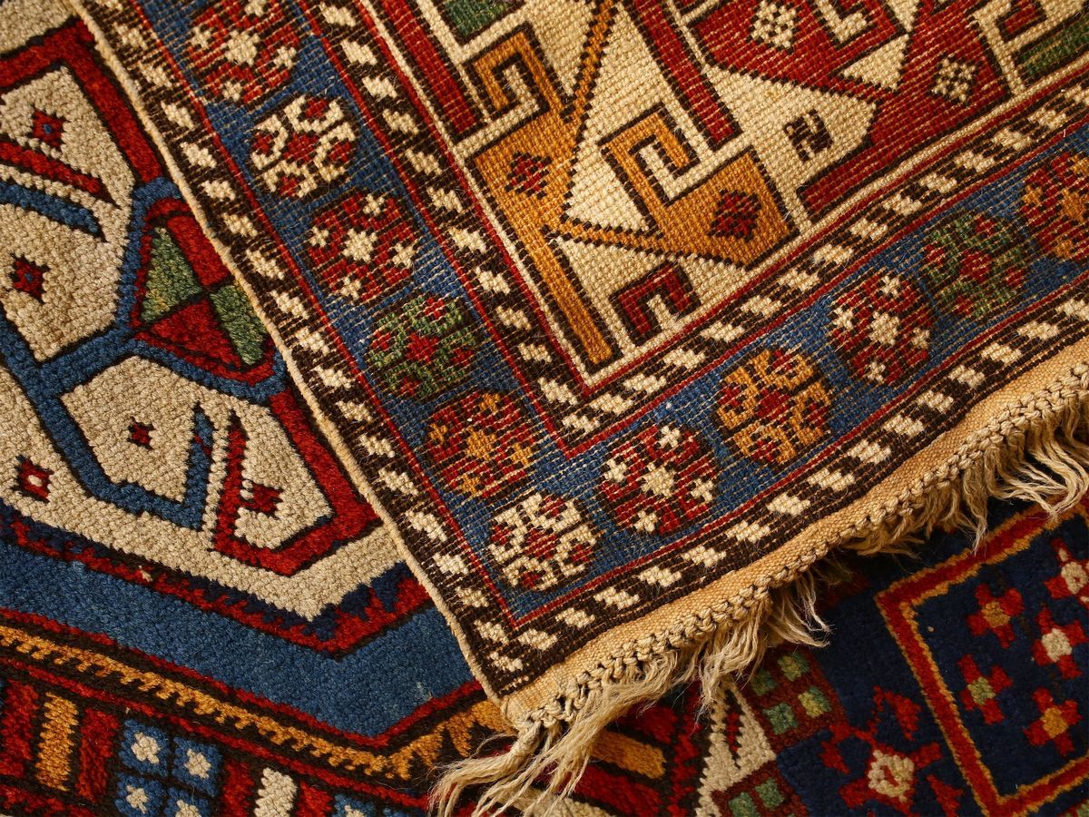 Tappeto Caucasico di Vecchia Manifattura