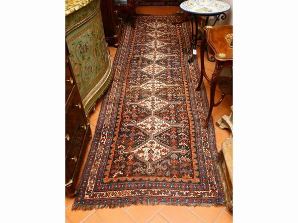 Old manufacture Caucasian gallery carpet