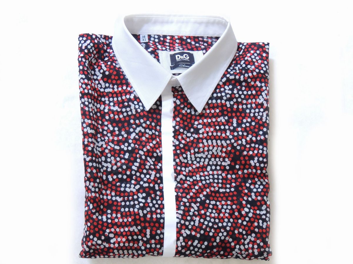 Lotto di Tre Camicie da Uomo in Cotone, Versace, Valentino e D&g