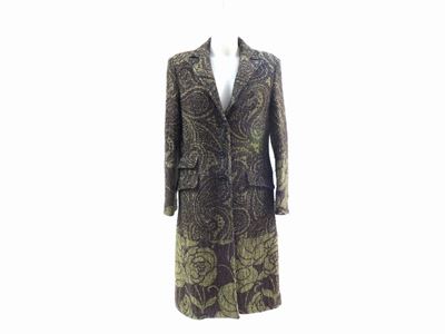 Cappotto in Lana Marrone e Verde, Etro