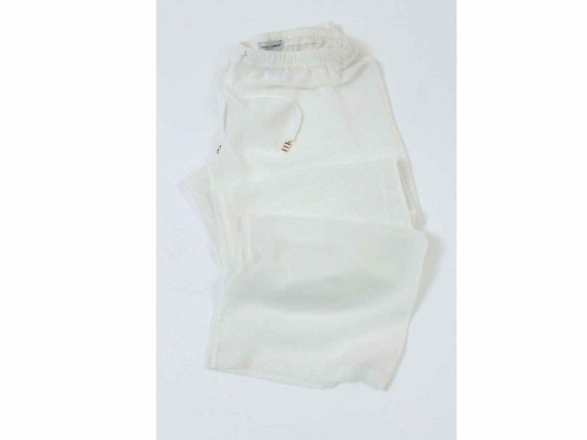 Blusa in Seta e Pantaloni in Viscosa, Saint Laurent e Dolce Gabbana