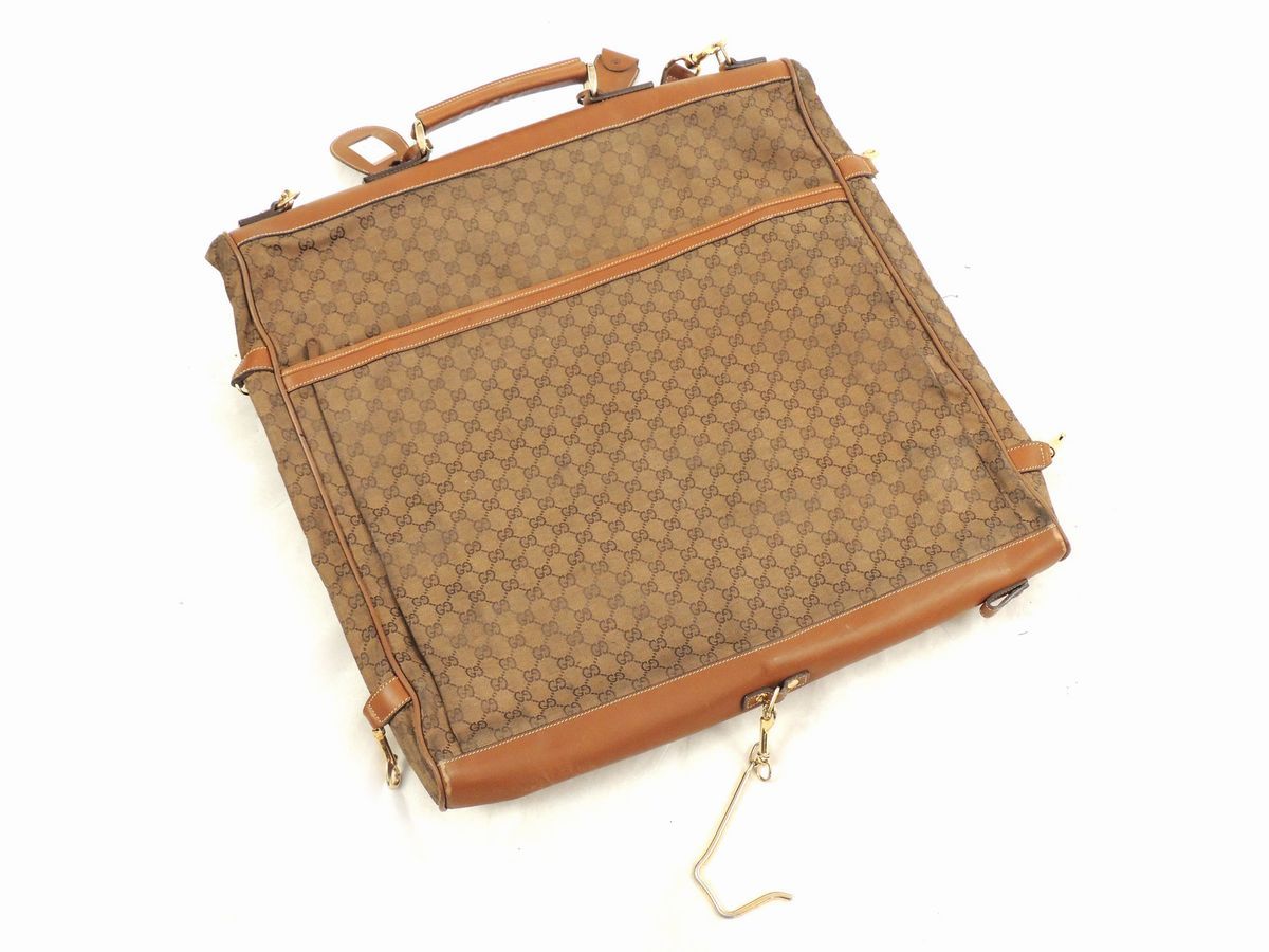 Porta Abiti in Tela Monogram e Cuoio, Gucci