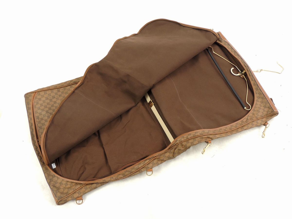 Porta Abiti in Tela Monogram e Cuoio, Gucci