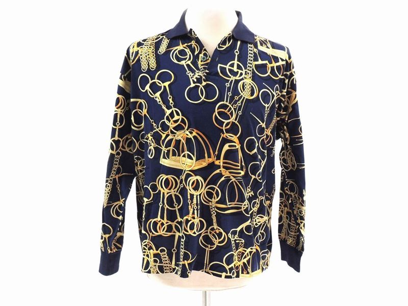 Polo da Uomo in Cotone Fantasia, Gucci
