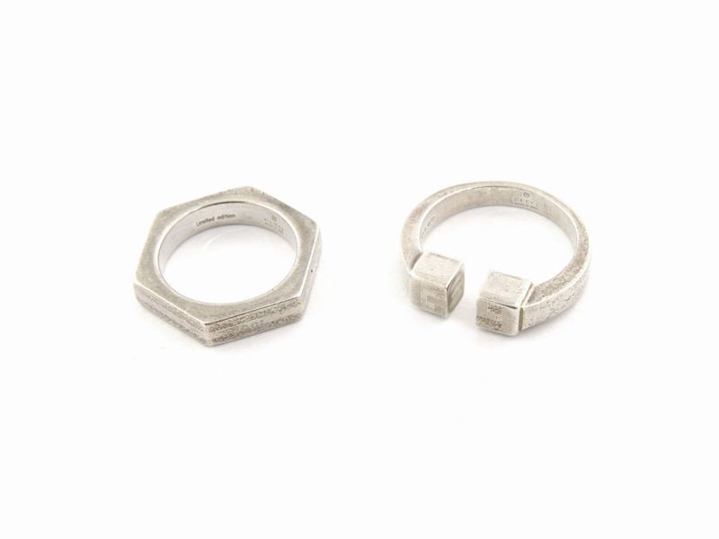 Due Anelli in Argento, Gucci