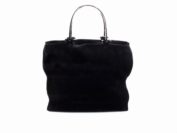 Black suede handbag, Gucci