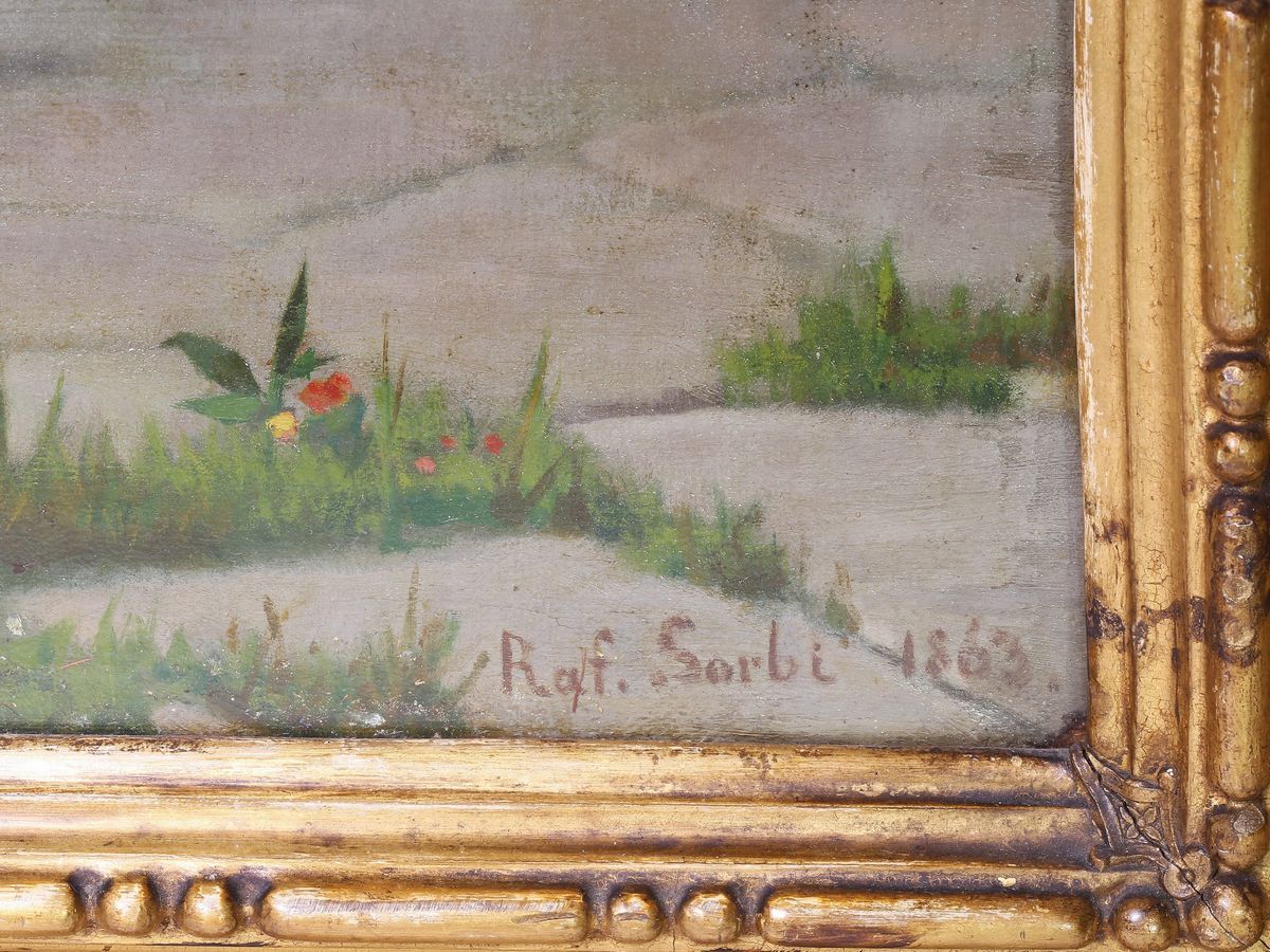 Raffaello Sorbi - Dante che Incontra Beatrice 1863