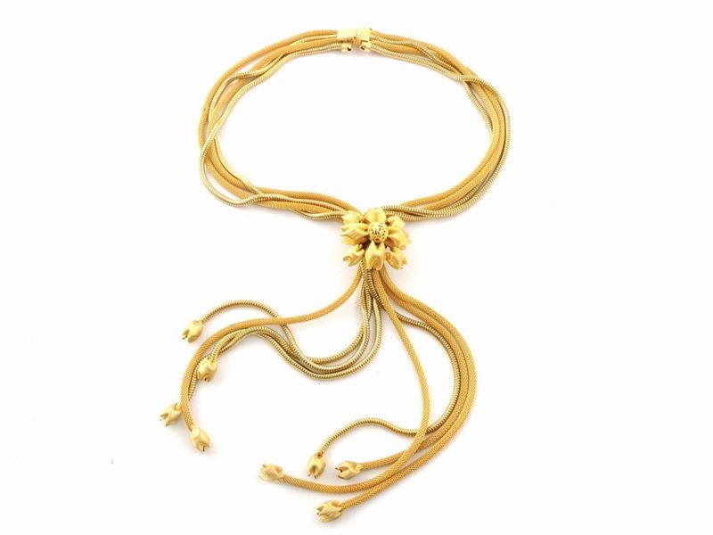 Collana Saliscendi in Metallo Dorato