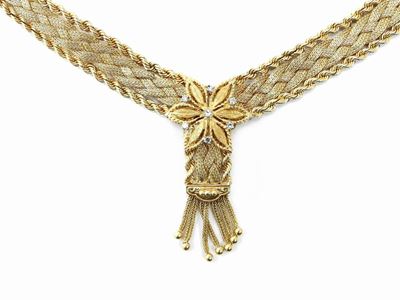 Girocollo in Oro Giallo 585/1000 con Diamanti