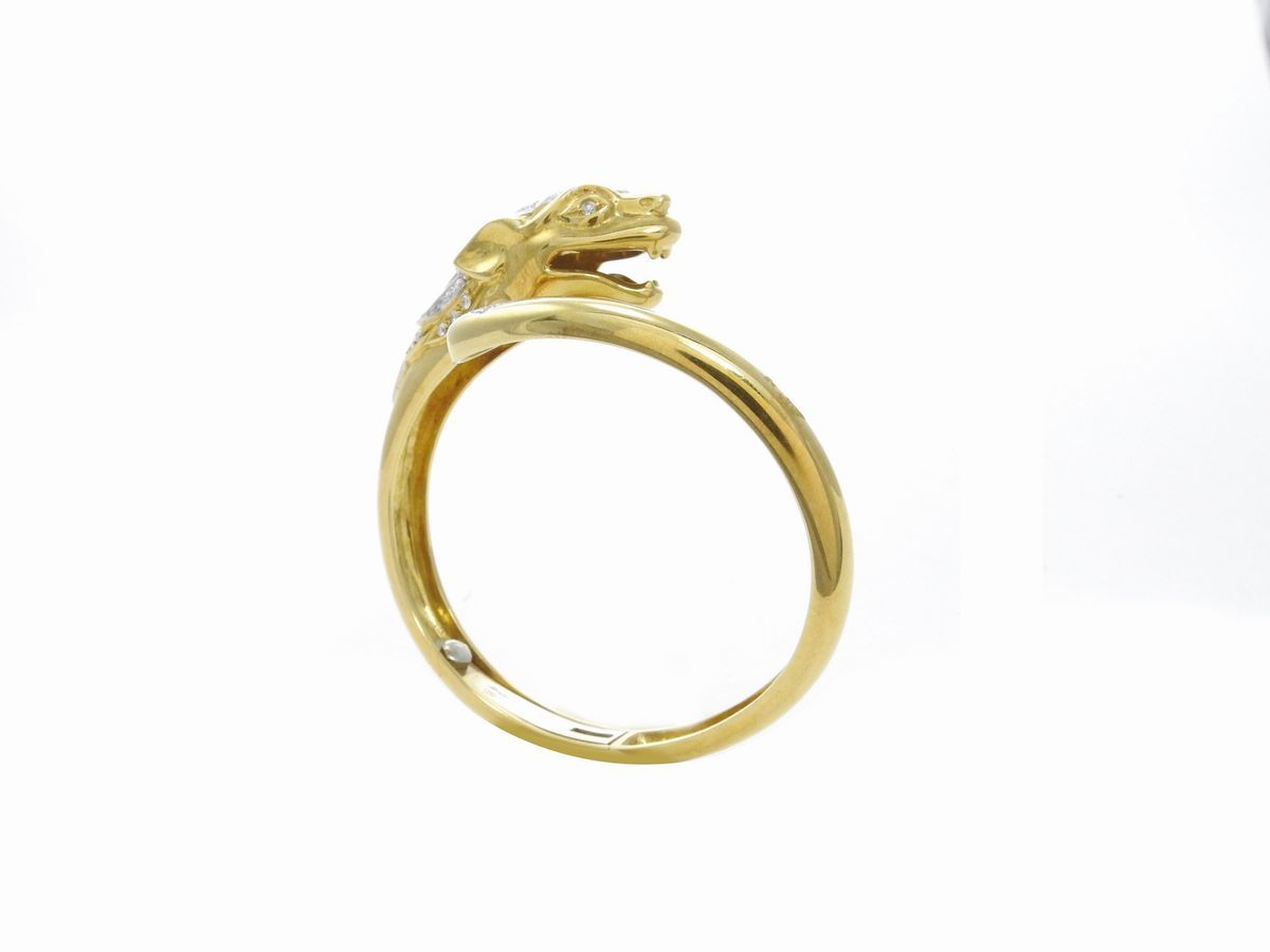 Parure Mario Fontana Collana, Bracciale e Anello Animalier in Oro Giallo con Diamanti