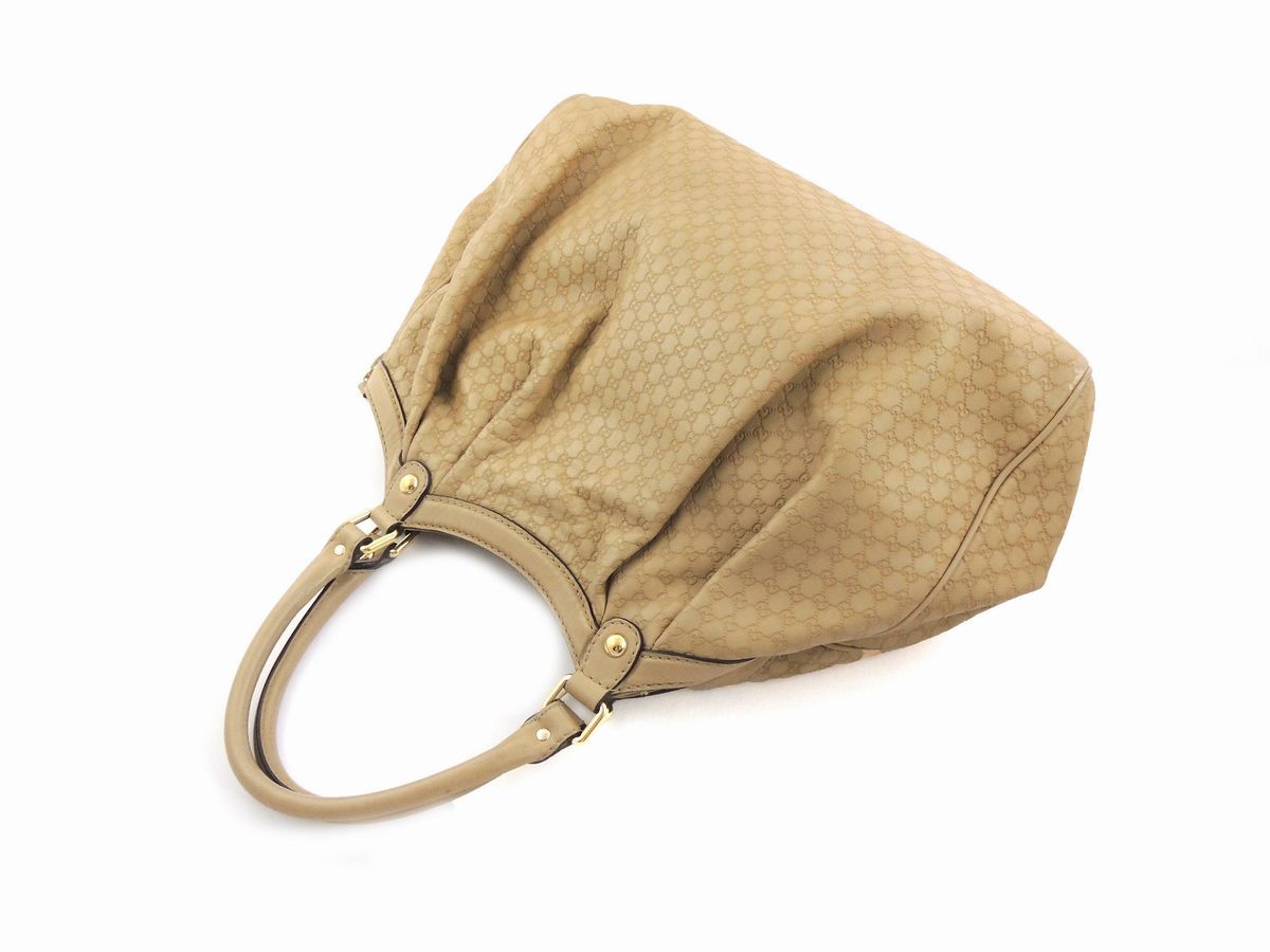 Borsa a Mano Sukey in Pelle Beige, Gucci
