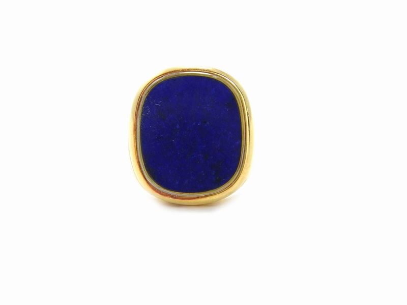 Anello da Uomo Patek Philippe Ellipse in Oro Giallo e Lapislazzuli