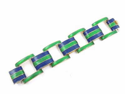 Bracciale in Metallo Dorato e Smalti, Ciner