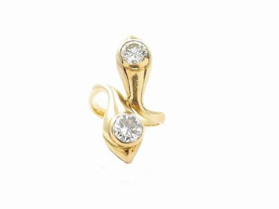 Anello Animalier in Oro Giallo con Diamanti