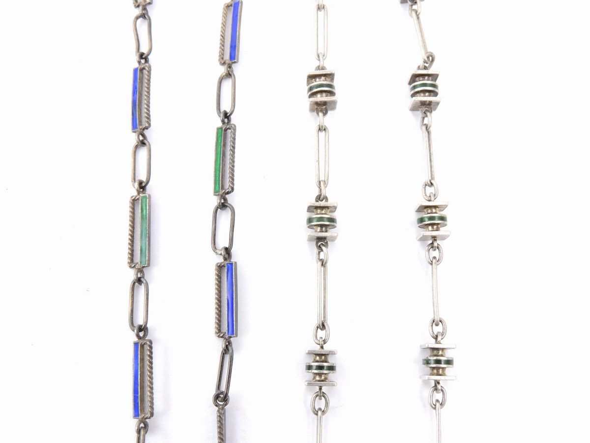 Lotto di Bijoux in Agento e Smalto