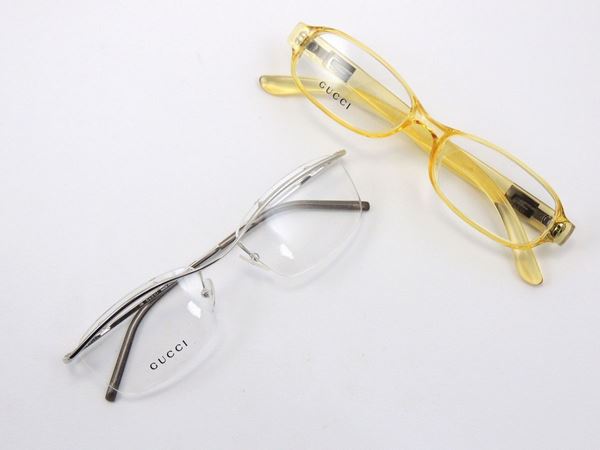 Due montature per occhiali, Gucci