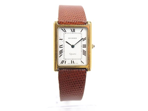 Gold-plated steel Bucherer gentlemen wristwatch  (Switzerland, nineties)  - Auction Antique jewelry and watches - Maison Bibelot - Casa d'Aste Firenze - Milano