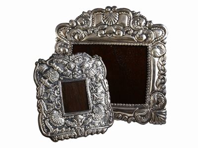 Due Cornici per Fotografie Rivestite in Argento