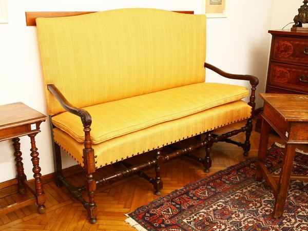 Spool walnut sofa  - Auction Furniture and Paintings from the Piero Quaglia Foundation - Maison Bibelot - Casa d'Aste Firenze - Milano