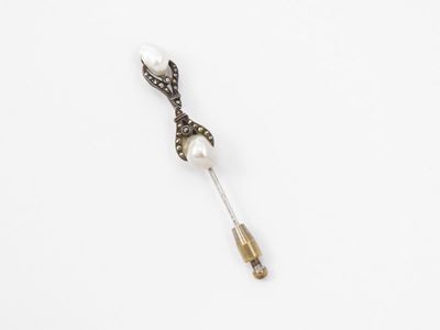Spilla in Argento con Madreperla e Marcassiti