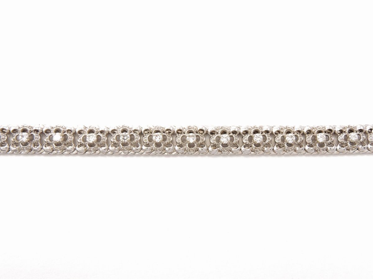 Bracciale in Oro Bianco con Diamanti