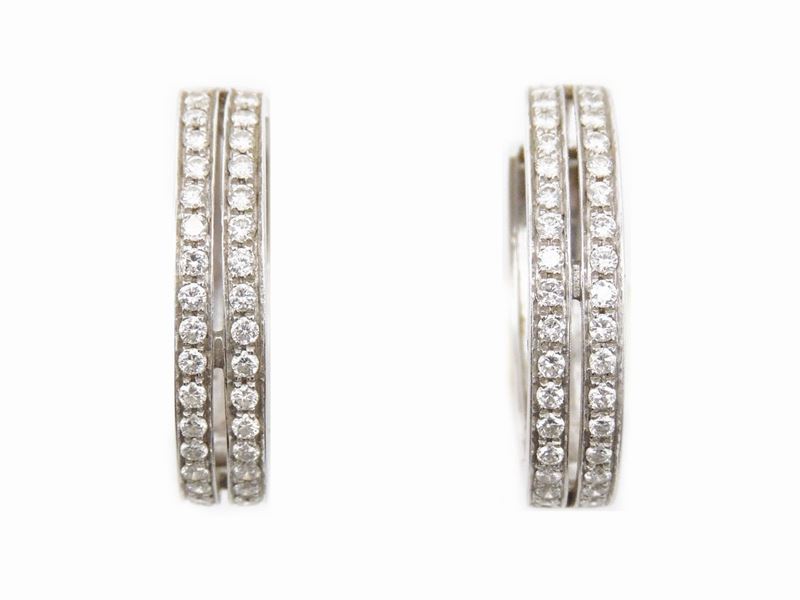 Orecchini in Oro Bianco con Diamanti