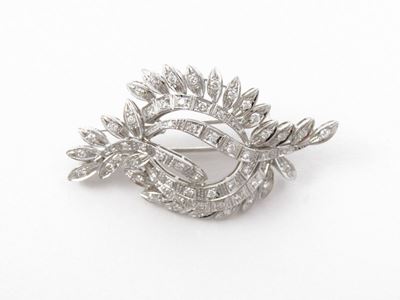 Spilla in Oro Bianco con Diamanti