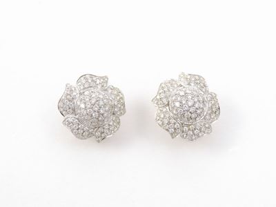 Orecchini in Oro Bianco e Giallo con Diamanti