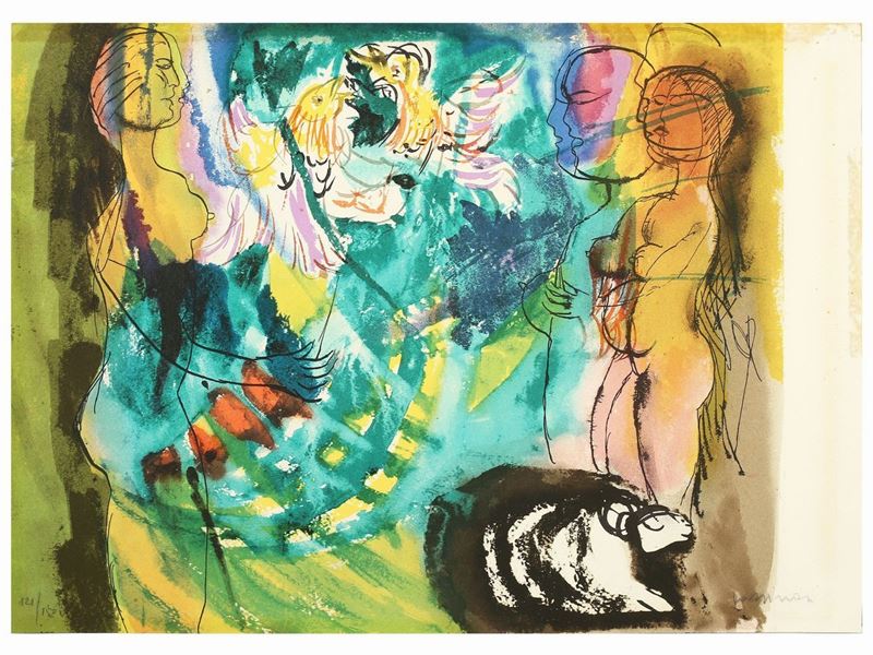 Bruno Cassinari - Composizione con Personaggi e Volatili