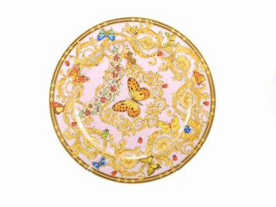 Piatto in Porcellana Policroma, Versace per Rosenthal