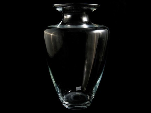 Baluster vase in blown glass