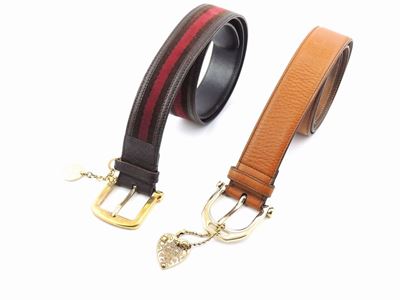 Due Cinture in Pelle e Velluto, Gucci