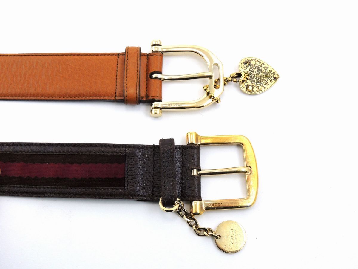 Due Cinture in Pelle e Velluto, Gucci