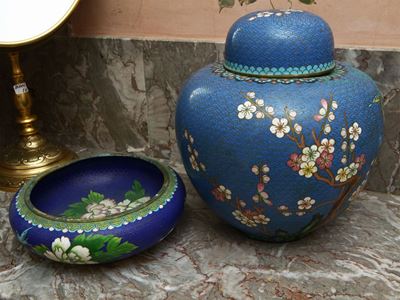 Due Oggetti in Smalto Cloisonnè