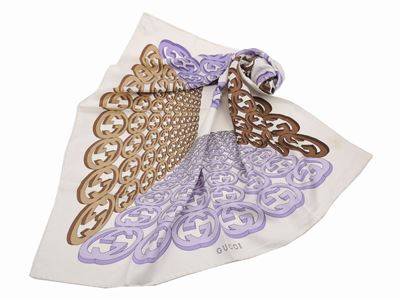 Foulard in Seta Bianca, Gucci