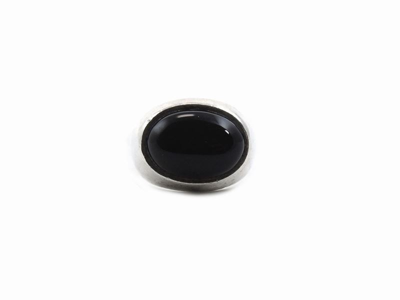 Anello in Argento e Onice, Gucci