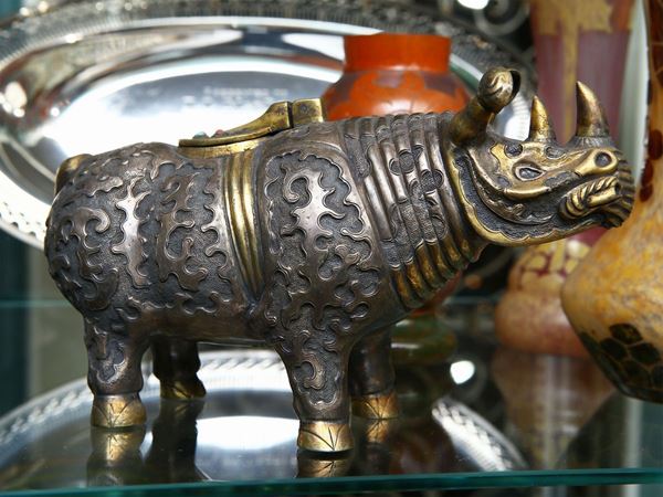 Rhinoceros in silver