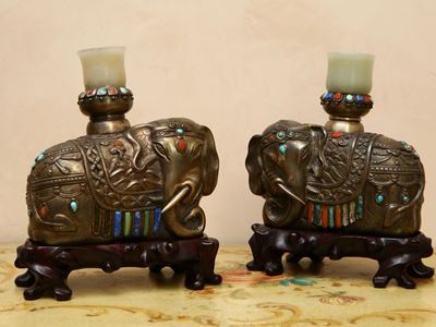 Coppia di Candelieri in Argento