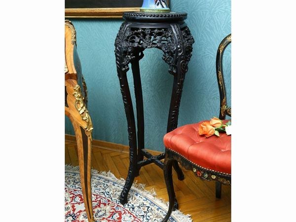 Gueridon in ebonized wood  (China, early 20th century)  - Auction The collector's florentine house - Maison Bibelot - Casa d'Aste Firenze - Milano