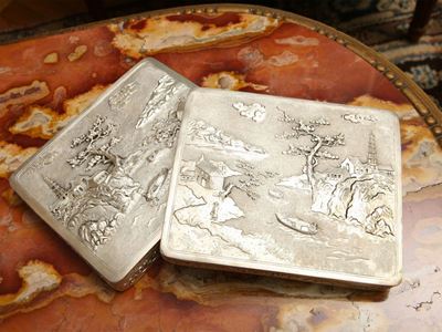 Coppia di Tabacchiere in Argento