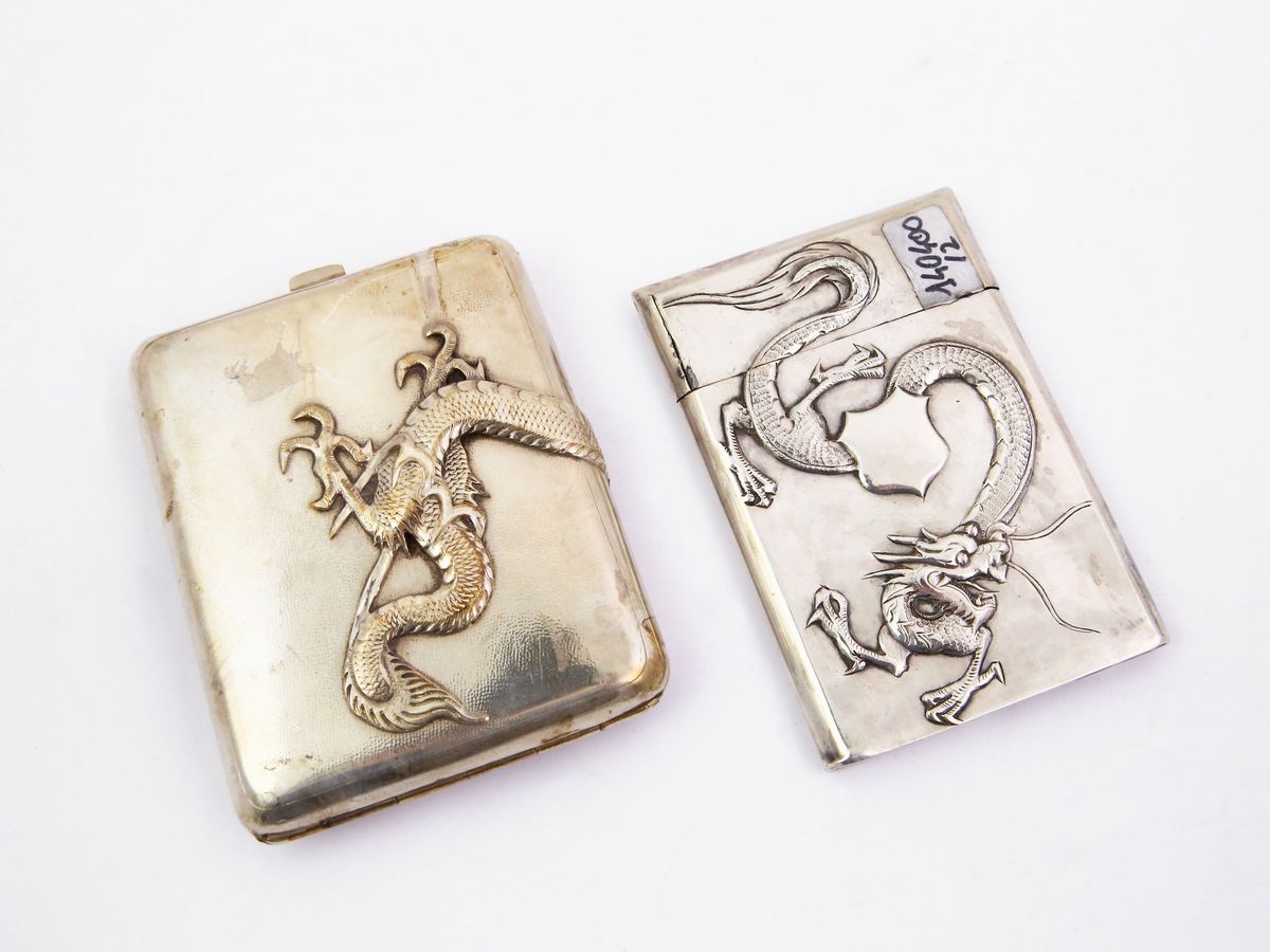 Due Scatole Portasigarette in Argento