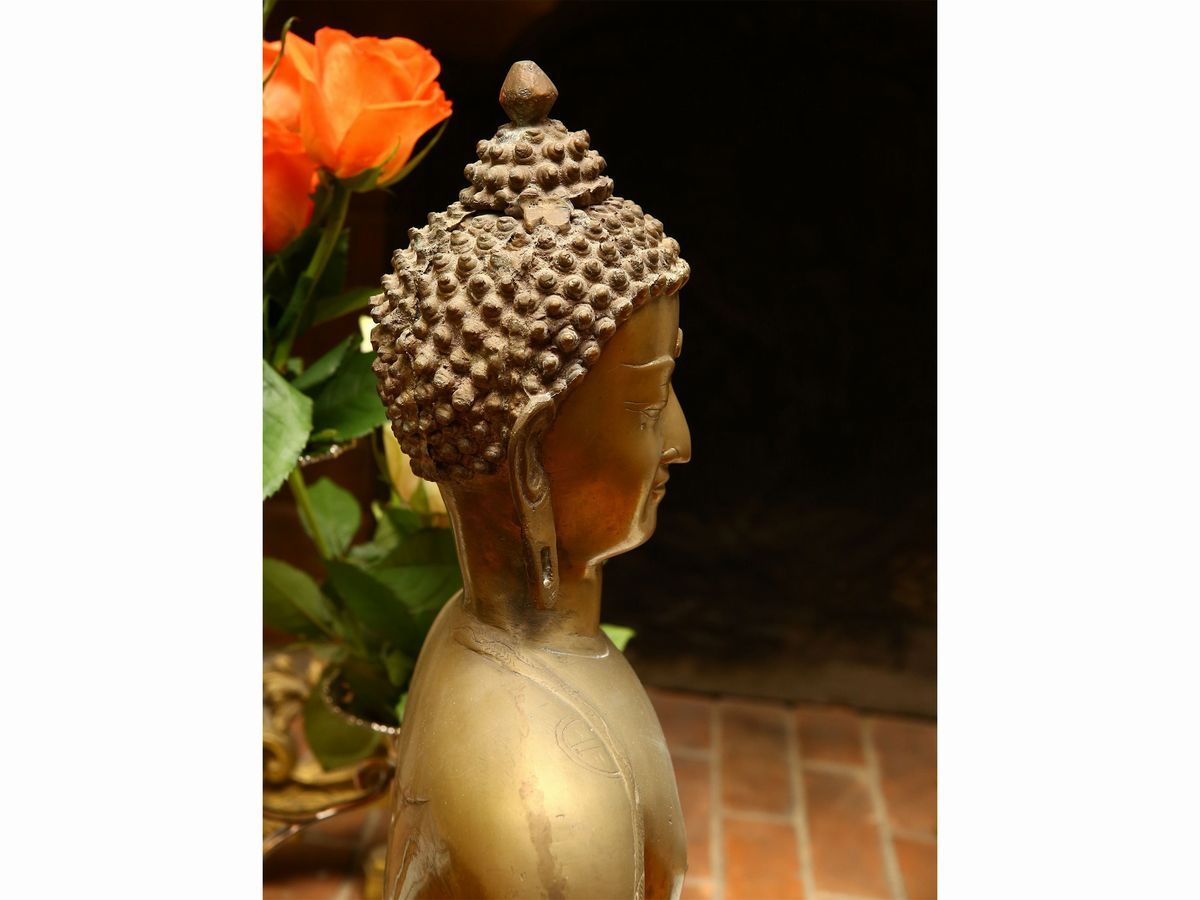 Buddha Assiso in Metallo Dorato