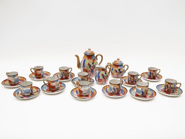 Oriental porcelain coffee set