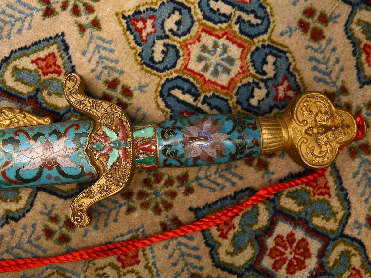 Spada Ornamentale in Smalti Cloisonné