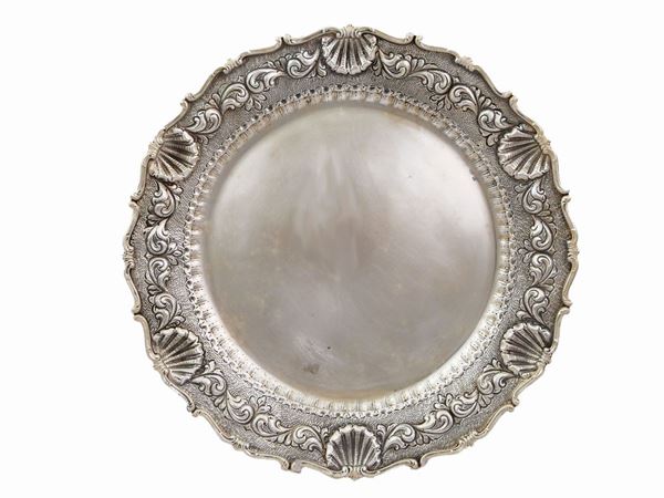 Vassoio circolare in argento