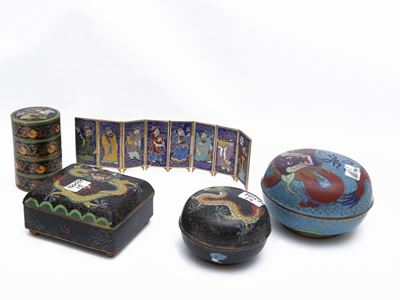 Lotto di Curiosità in Smalti Cloisonné