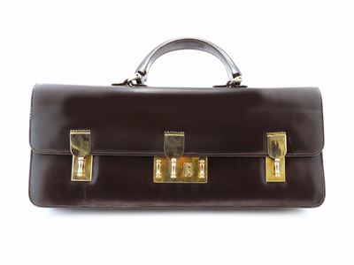 Borsa a Mano in Pelle Marrone, Roberta di Camerino