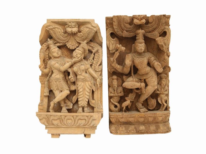 Serie di Dieci Formelle in Legno Tenero