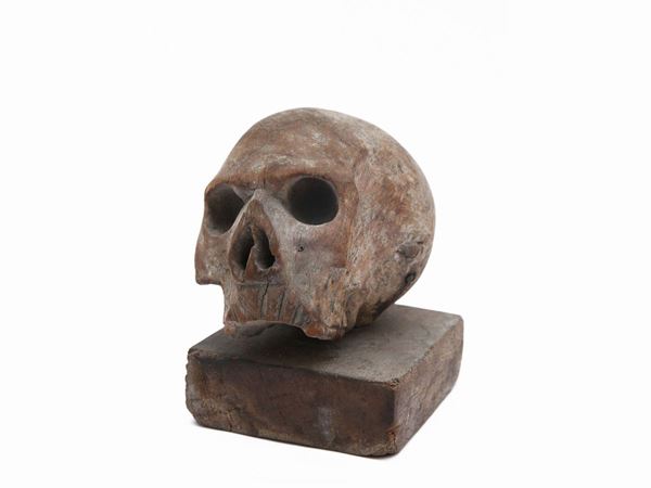 Small terracotta skull